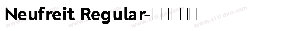 Neufreit Regular字体转换